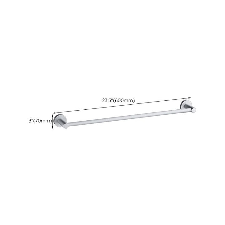 BowLift | Silver Modern Bathroom Accessory Set with Bath Shelf/Towel Rack & Bathrobe Hook