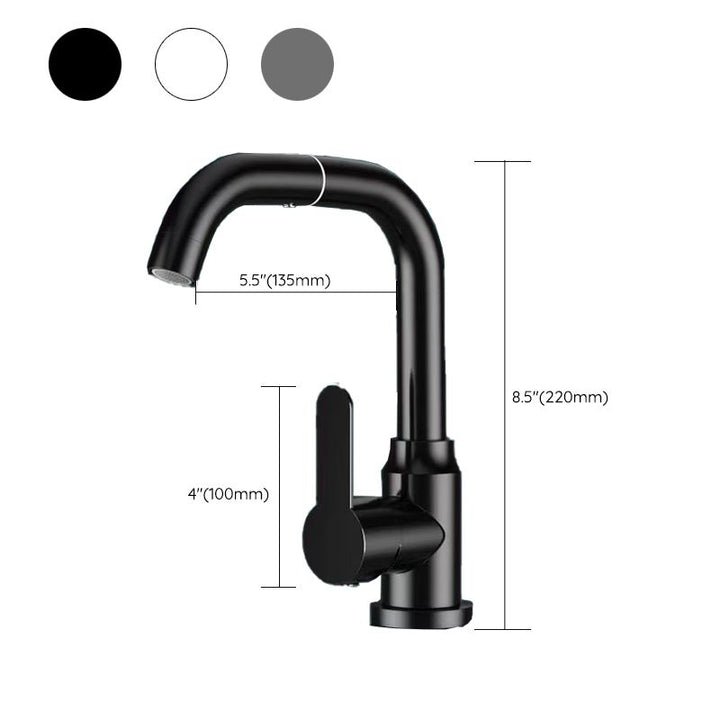 BowLift | Modern sink faucet bathroom faucet brass lever swivel spout sink faucet