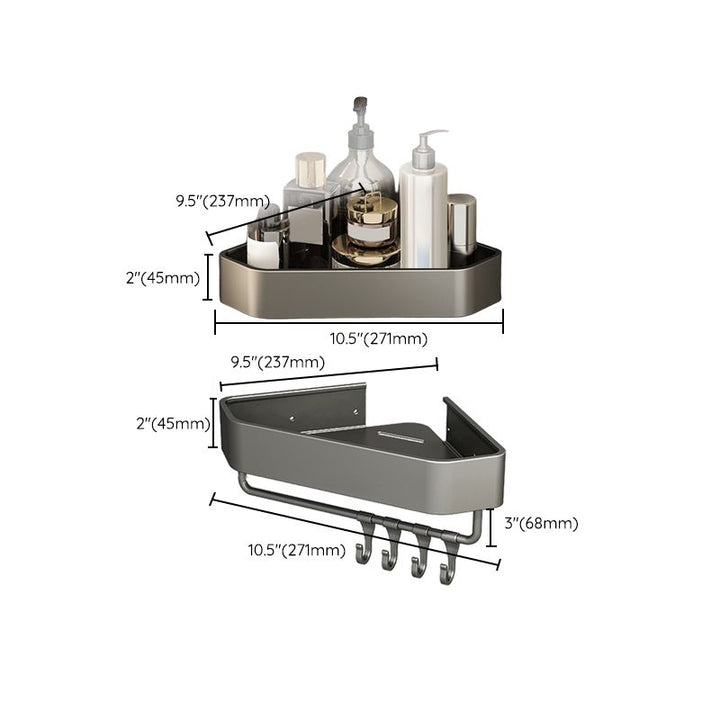 BowLift | Adhesive holder metal bathroom accessories single piece or in set with bathroom shelf
