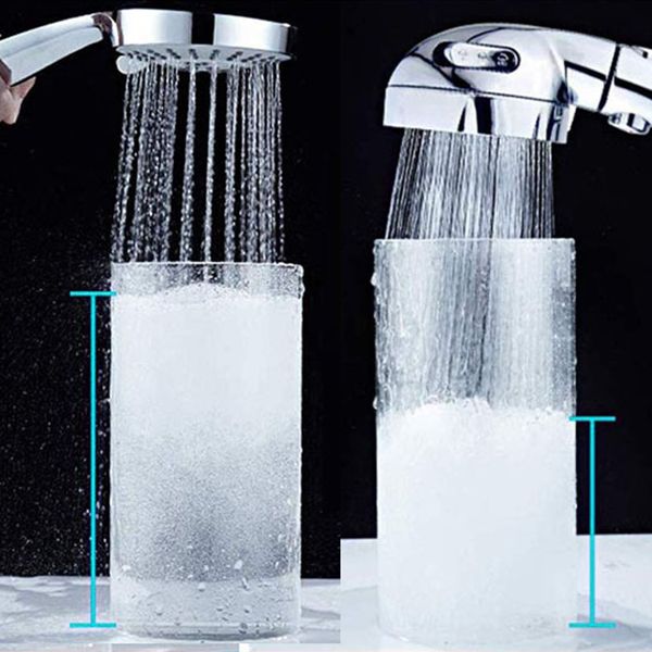 BowLift | Contemporary Hand Shower Head Silver 3 Spray Pattern Wall Mount Shower Head