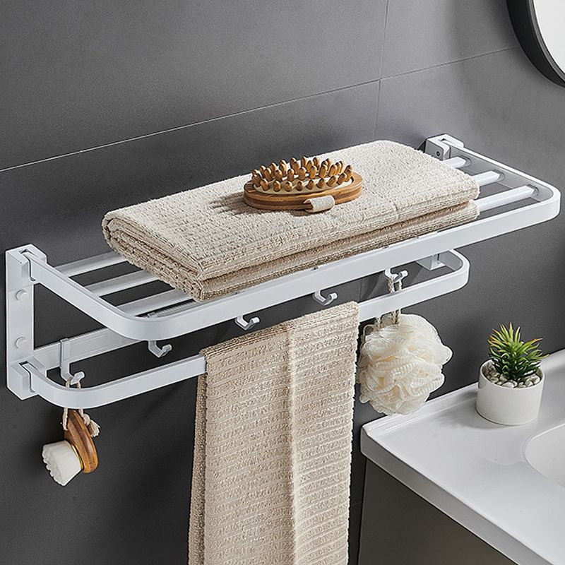 BowLift | Modern Bathroom Accessory Set Towel Bar Bathroom Shelf White Bathroom Accessory Set
