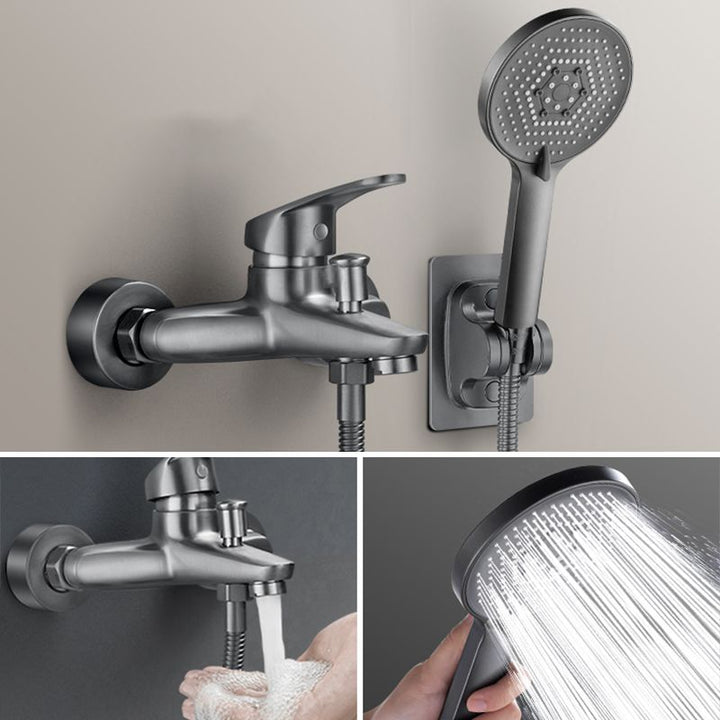 BowLift | Solid Bathtub Faucet Handheld Shower Hose Lever Handle Wall-Mounted 2 Holes Bathtub Fill Valve