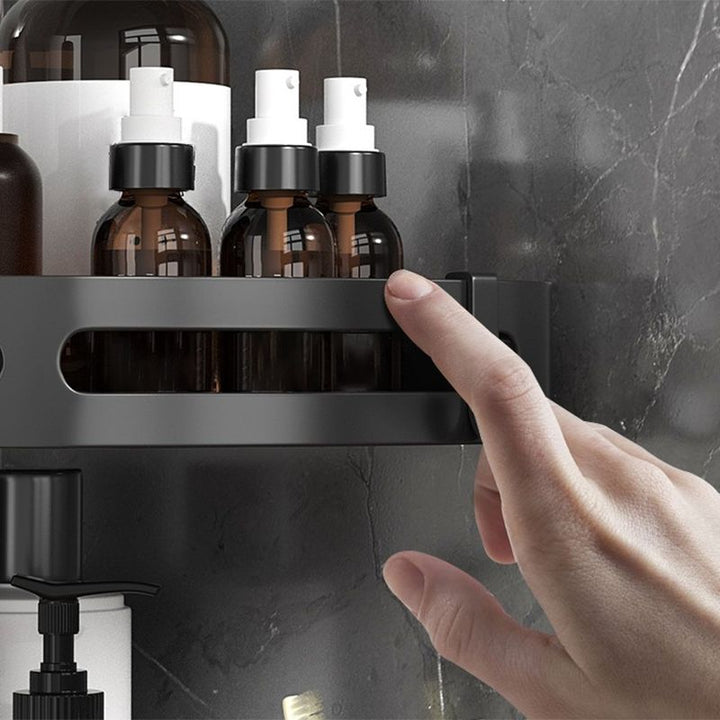 BowLift | Modern Bathroom Hardware Set Bathroom Shelf Silver/Black Bathroom Accessories Set