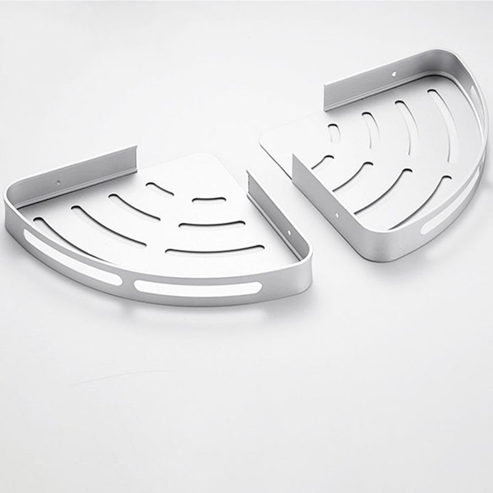 BowLift | Modern Aluminum Bathroom Accessory Set Black/ Silver Bathroom Shelf