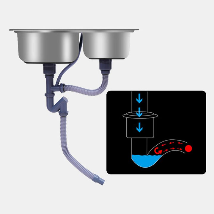 BowLift | Modern Style Kitchen Sink Stainless Steel 2 Holes Top Mount Kitchen Sink