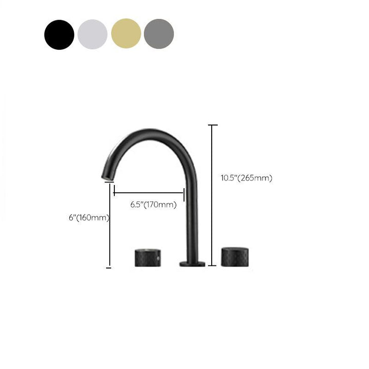 BowLift | Double Handle Tub Filler Deck Mounted High Arc Brass Modern Roman Tub Filler