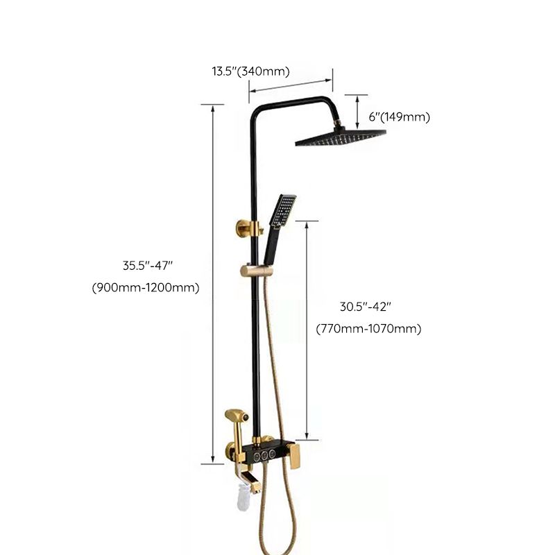 BowLift | Modern adjustable swivel shower head metal shower fitting on the wall