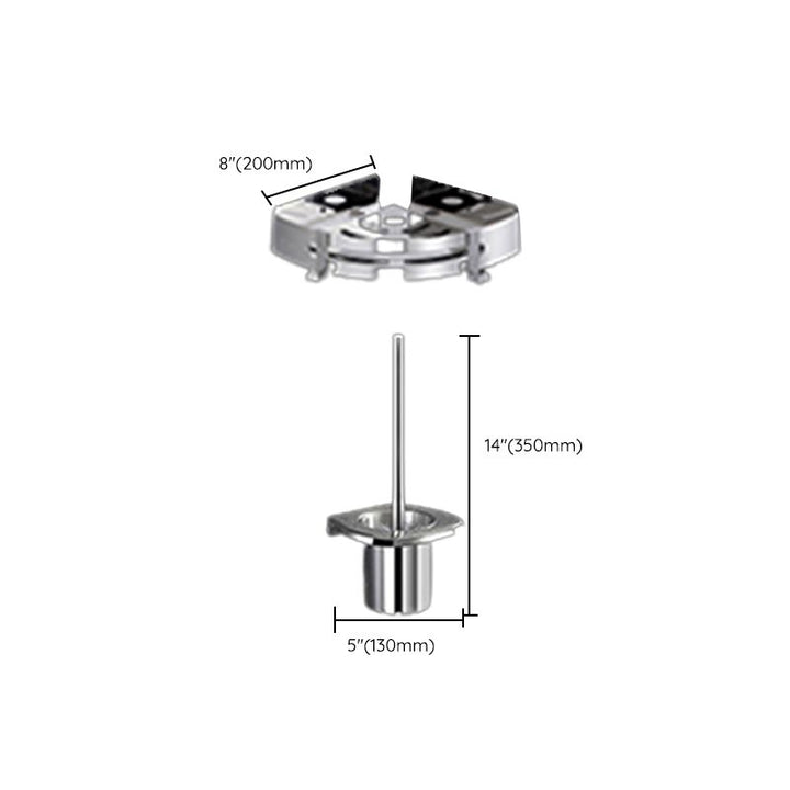 BowLift | Modern Bathroom Accessory Set Silver Metal Bathroom Accessory