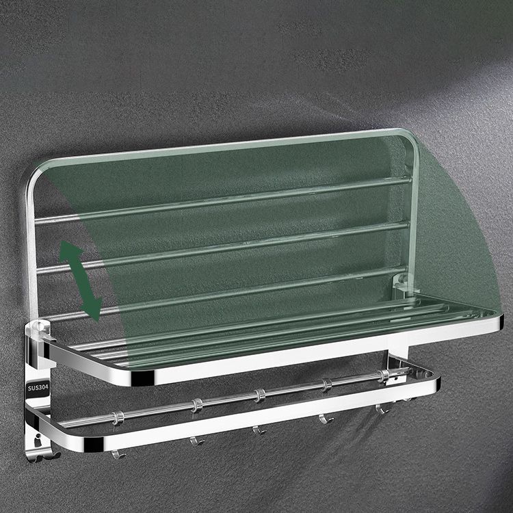 BowLift | Modern Bathroom Accessory Set Made of Chrome-Plated Stainless Steel with Bathrobe Hook/Towel Bar