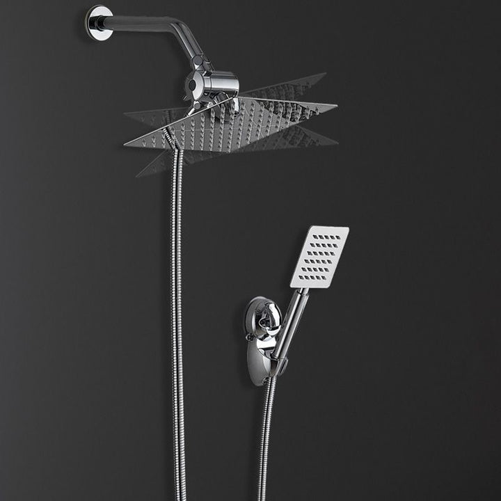 BowLift | Square Metal Double Shower Heads Modern Shower with Shower Hose