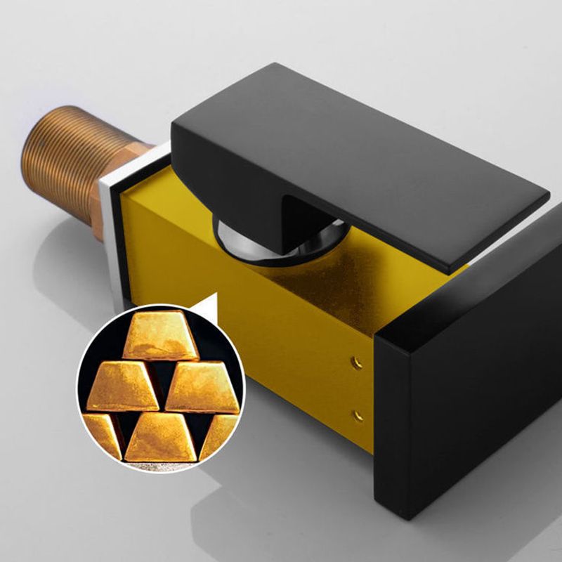 BowLift | Modern faucet for sink brass lever handles LED waterfall sink mixer
