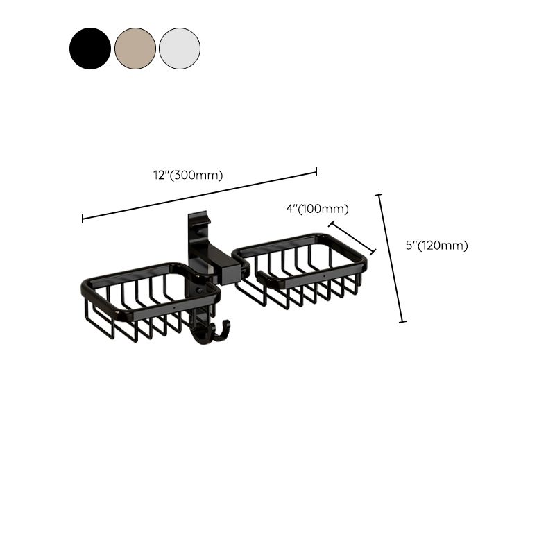 BowLift | Modern Bathroom Accessory Set Shelf Black/Silver/Grey Bathroom Accessories Set
