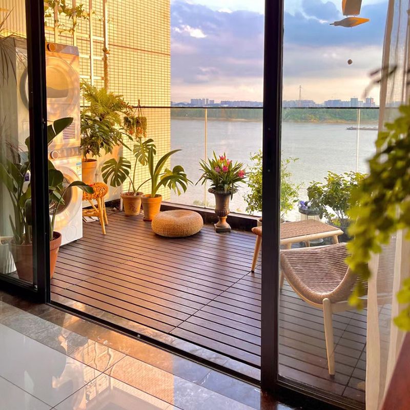 BowLift | Modern Style Square Wood Floor Corrosion-Resistant Outdoor Wood Floor