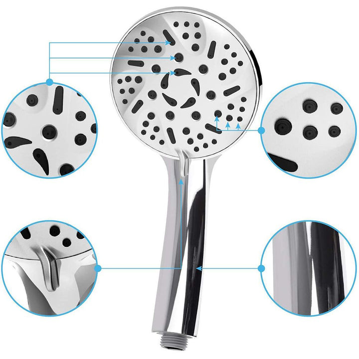 BowLift | Modern Dual Shower Head Square High Arc Shower Head in Silver