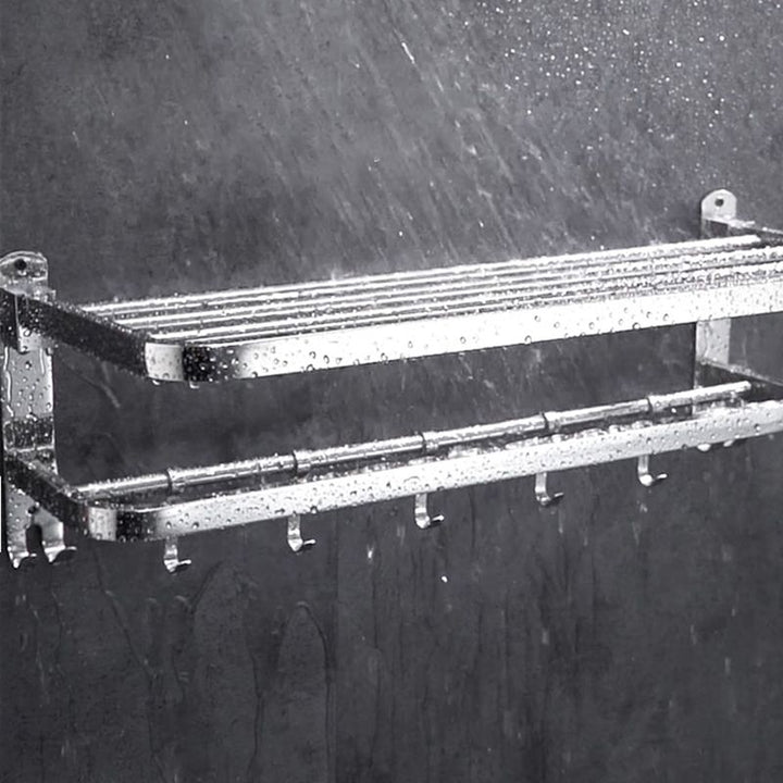 BowLift | Modern Bathroom Accessory Set Silver Metal Bathroom Accessory