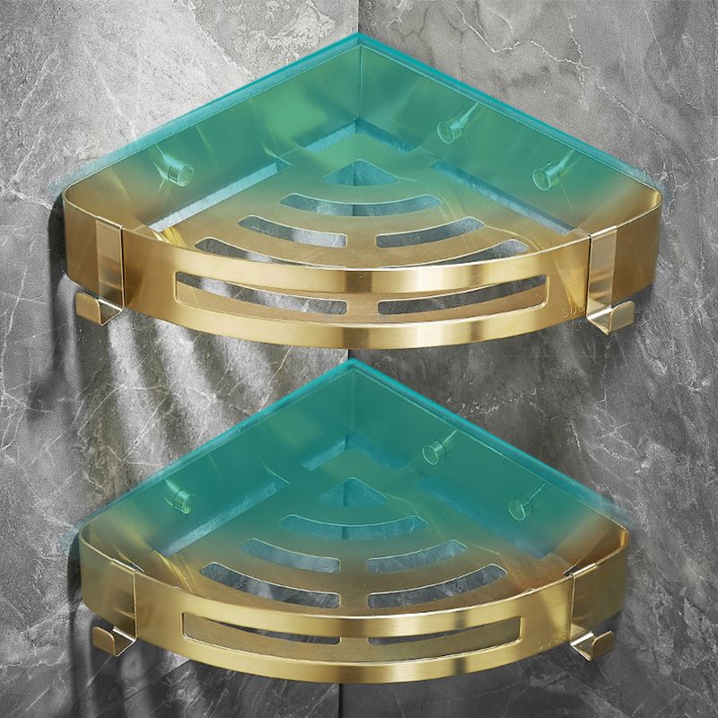 BowLift | Modern Gold/Silver 3-piece Bathroom Accessories Set, Bath Shelf