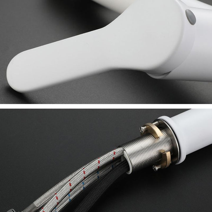 BowLift | Modern Extendable Sink Faucet Bathroom Faucet Brass 1 Handle Sink Faucet with Water Hose