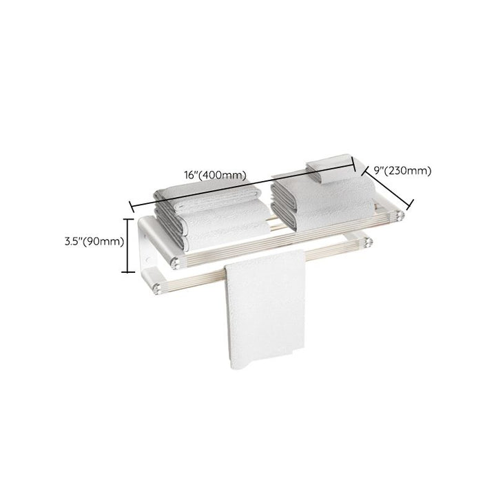 BowLift | White Metal and Acrylic Bathroom Accessories as a Single Piece or in a Set with Bathroom Shelf