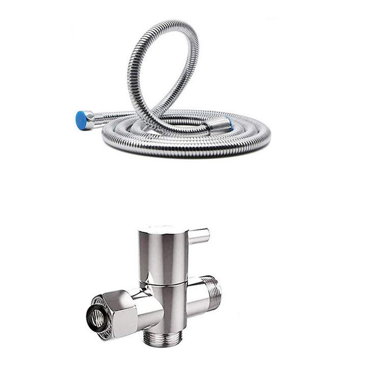 BowLift | Round Dual Showerhead Stainless Steel 5 Spray Patterns Wall Mounted Showerhead