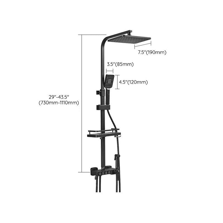 BowLift | Modern adjustable water flow shower faucet shower hose shower system on the wall