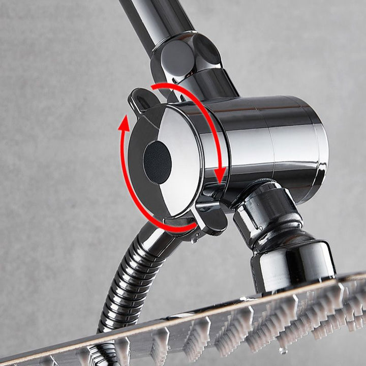 BowLift | Square Metal Double Shower Heads Modern Shower with Shower Hose
