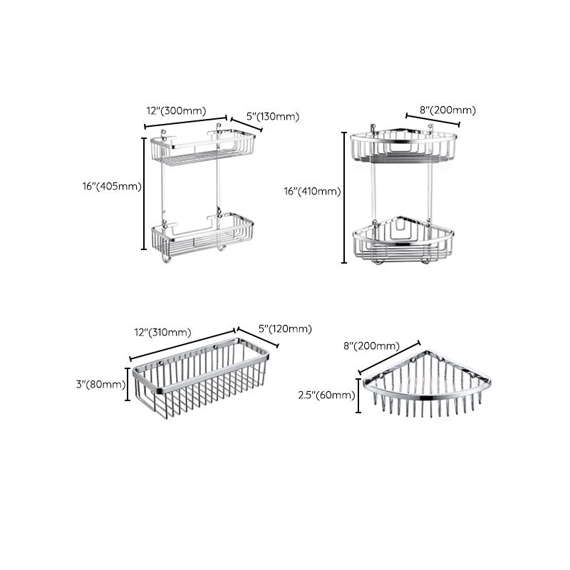 BowLift | 5-piece Bathroom Accessory Set Modern Polished Chrome Bathroom Set