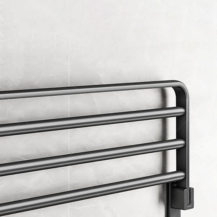 BowLift | Black Aluminum Bathroom Accessory Set Modern Bathroom Shelf / Towel Bar & Paper Holder