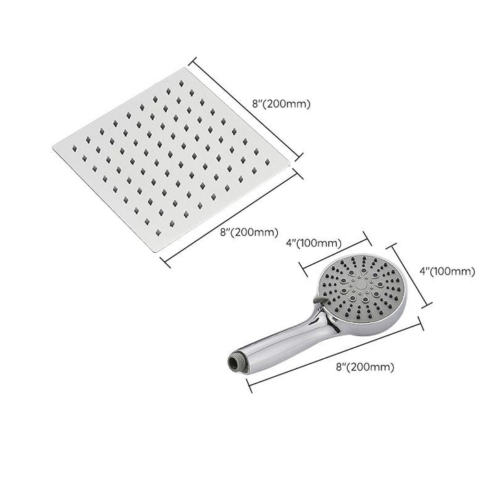 BowLift | Wall Mounted Adjustable Shower Head Modern Square Metal Shower Head