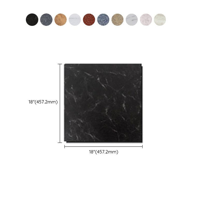BowLift | Modern Water-Repellent Plastic Floor Fabric Look Square Edge Floor Tiles