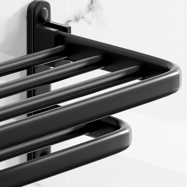 BowLift | Modern Aluminum Bathroom Accessory Set Matte Black Bathroom Shelf/Towel Holder/Paper Holder