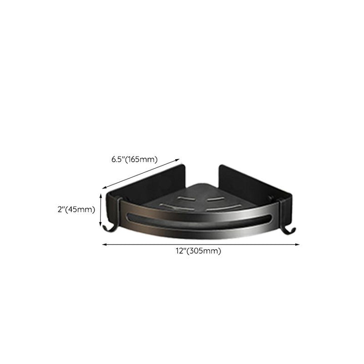 BowLift | Contemporary bathroom accessory set with black finish and bath shelf/towel bar