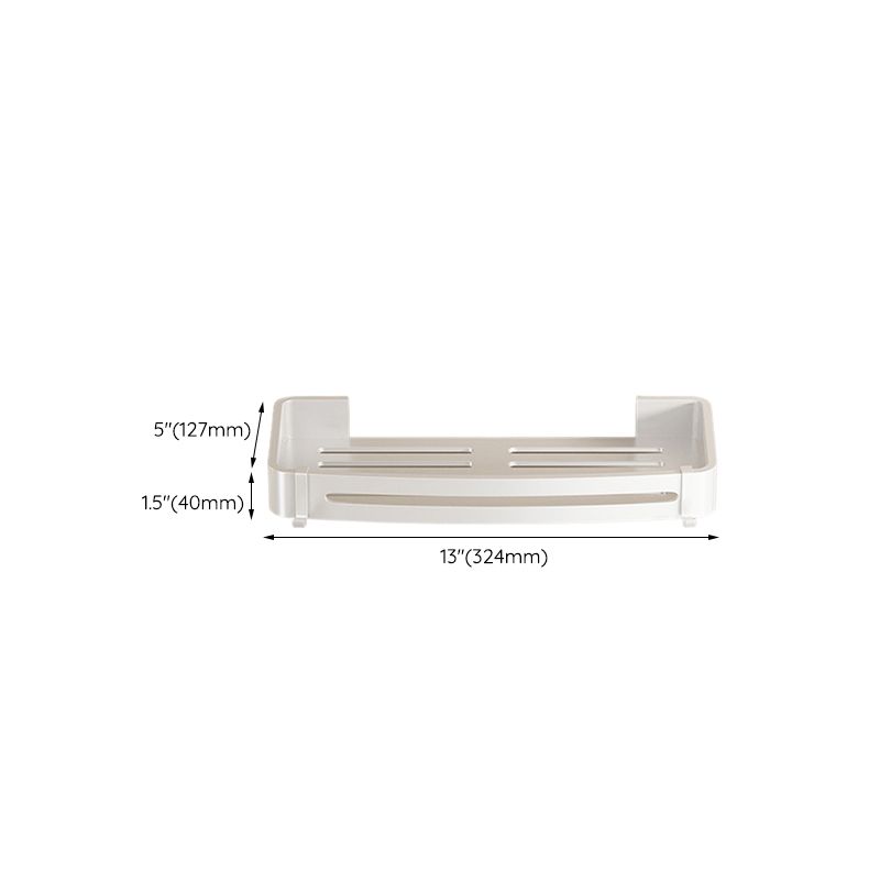 BowLift | Modern white finish bathroom shelf rectangular & triangular bathroom hardware set
