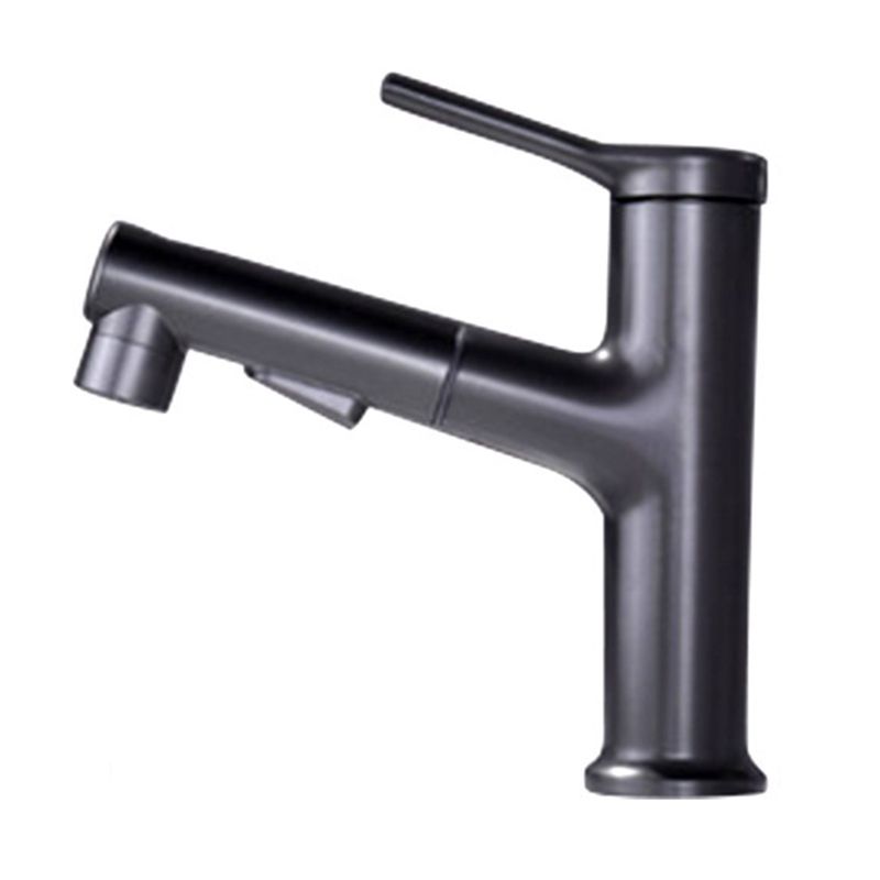 BowLift | Modern Style Extendable Vessel Faucet Single Handle Low Arc Copper Vessel Faucet
