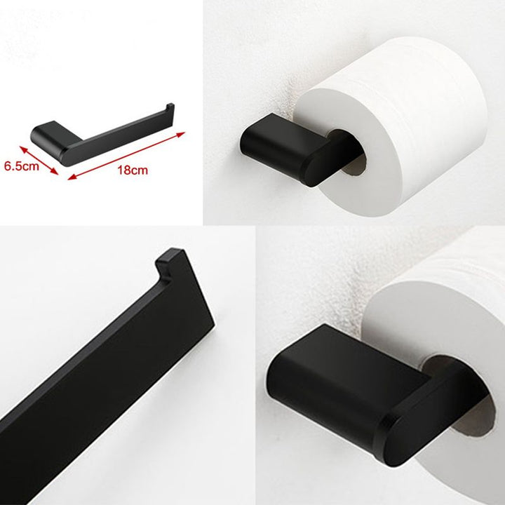 BowLift | Contemporary bathroom accessory single piece or in set made of black metal