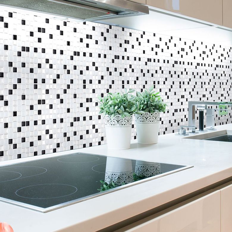 BowLift | Square Peel & Stick Mosaic Tile Plastic Mesh Peel & Stick Mosaic Tile
