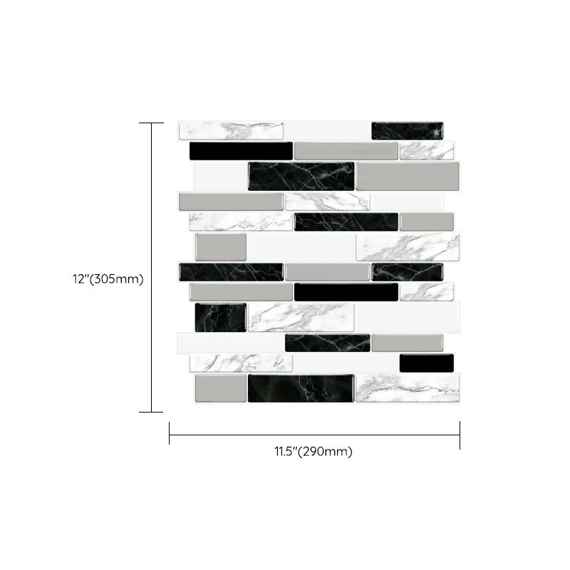 BowLift | Modern Peel & Stick Mosaic Tile PVC Herringbone Peel and Stick Wall Tile