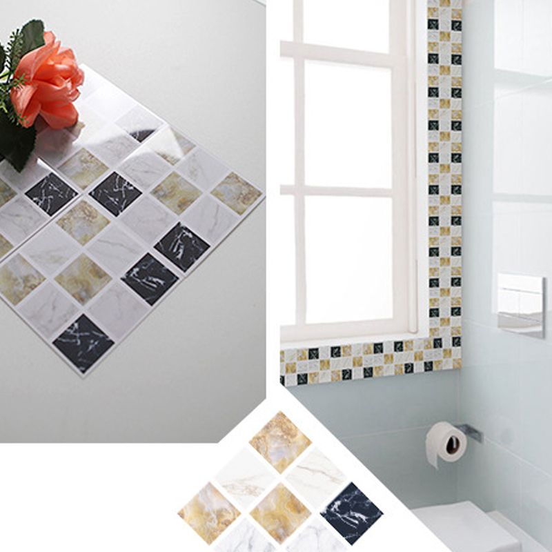 BowLift | PVC Square Peel & Stick Mosaic Tile Multicolored Backsplash & Wall Tile