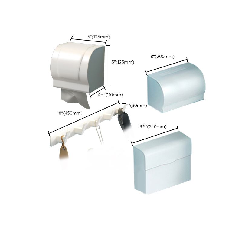 BowLift | Modern Bathroom Hardware Set White Metal Bathroom Accessory Set