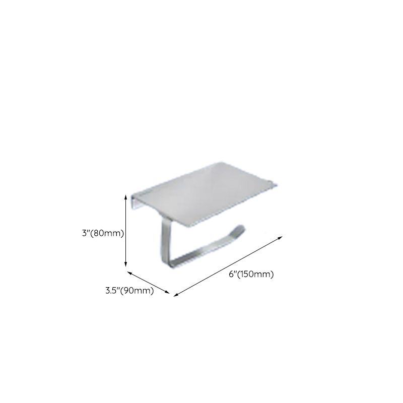 BowLift | Contemporary bathroom accessory set made of aluminum with towel holder/bath shelf