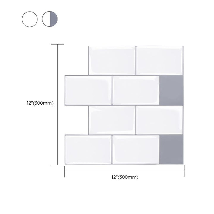 BowLift | Modern Tile Peel & Stick PVC Rectangular Subway Tile Peel and Stick Wall Tile
