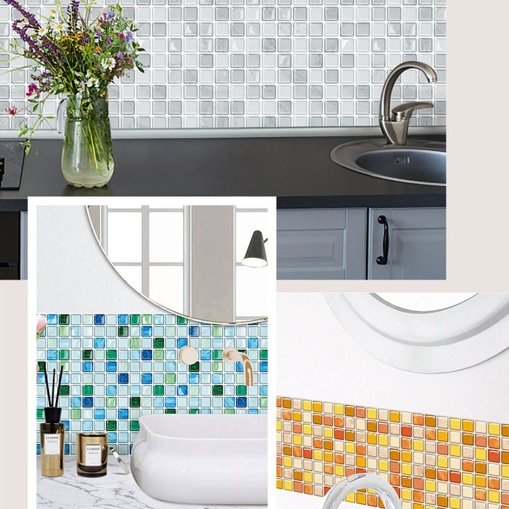 BowLift | PVC tile peel and stick tile kitchen waterproof mosaic backsplash wall tile