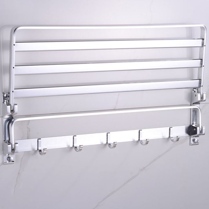 BowLift | Modern 5-piece bathroom accessory set with triangular bath shelf