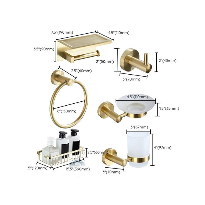 BowLift | Traditional Brushed Brass Bathroom Accessories As Individual Piece Or In Set made of Metal