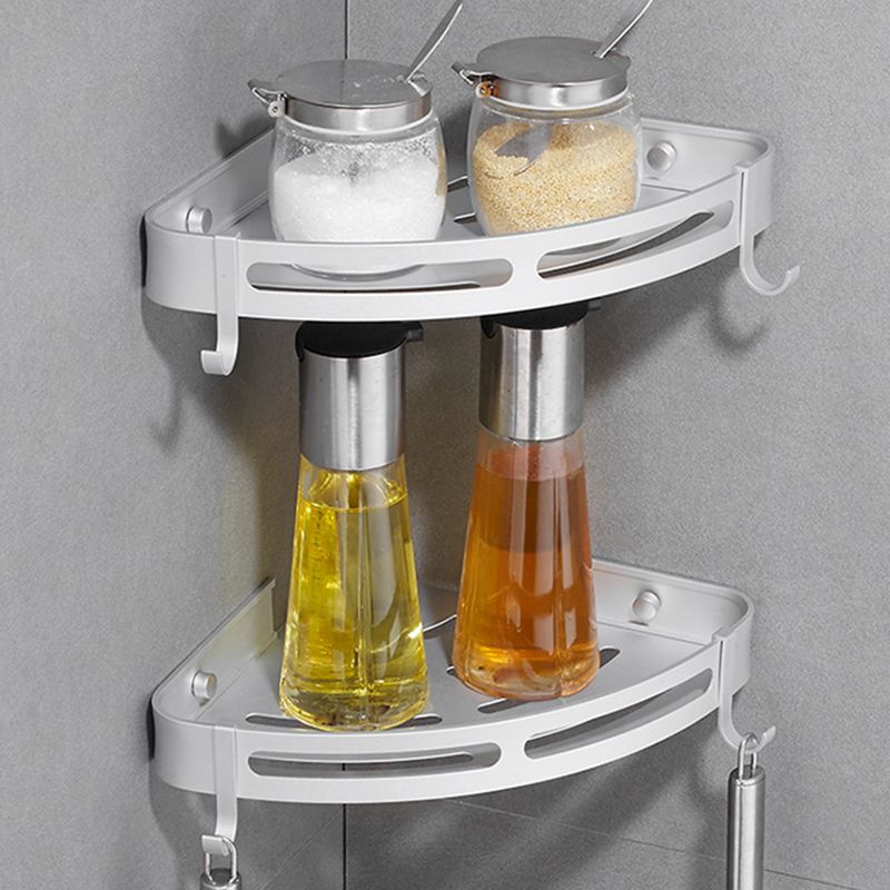 BowLift | Modern Aluminum Bathroom Accessory Set Black/ Silver Bathroom Shelf