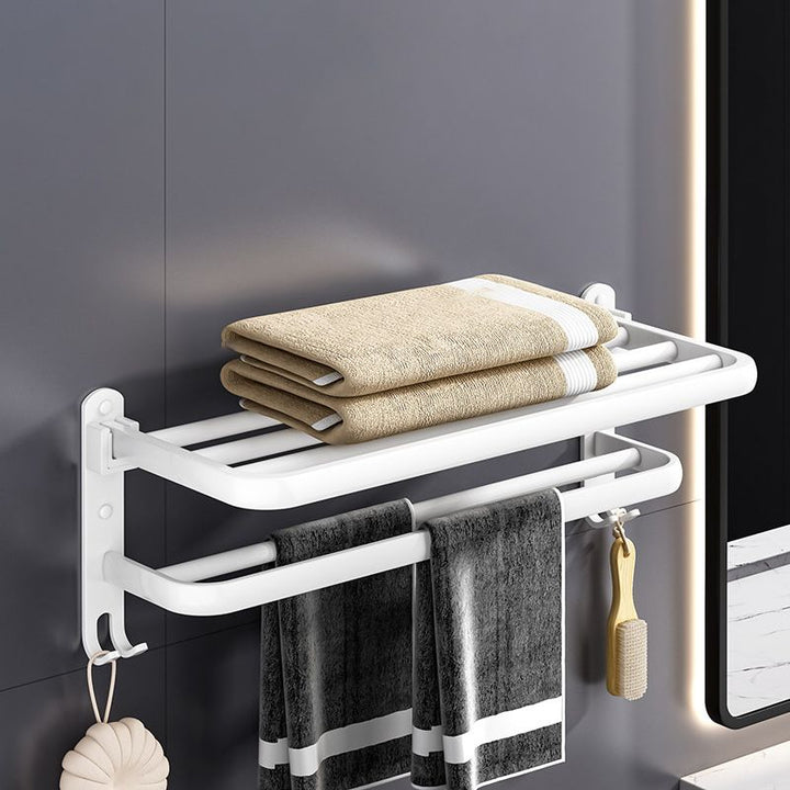 BowLift | White contemporary bathroom accessory set stainless steel aluminum bathroom set