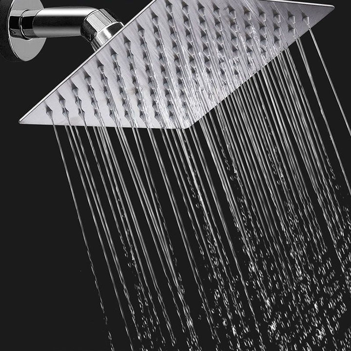 BowLift | Showerhead Square Wall Mounted Rain Spray Stainless Steel Showerhead