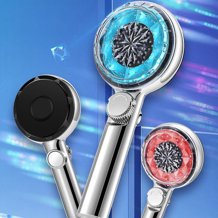 BowLift | Contemporary Handheld Showerhead Round Filter Ball Spray Head With Digital Display