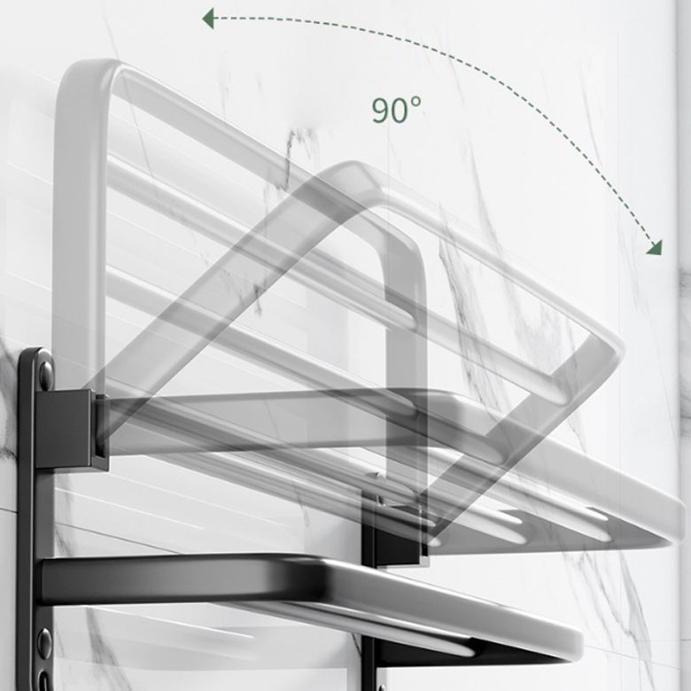 BowLift | Modern Aluminum Bathroom Accessory Set Matte Black Bathroom Shelf/Towel Holder/Paper Holder