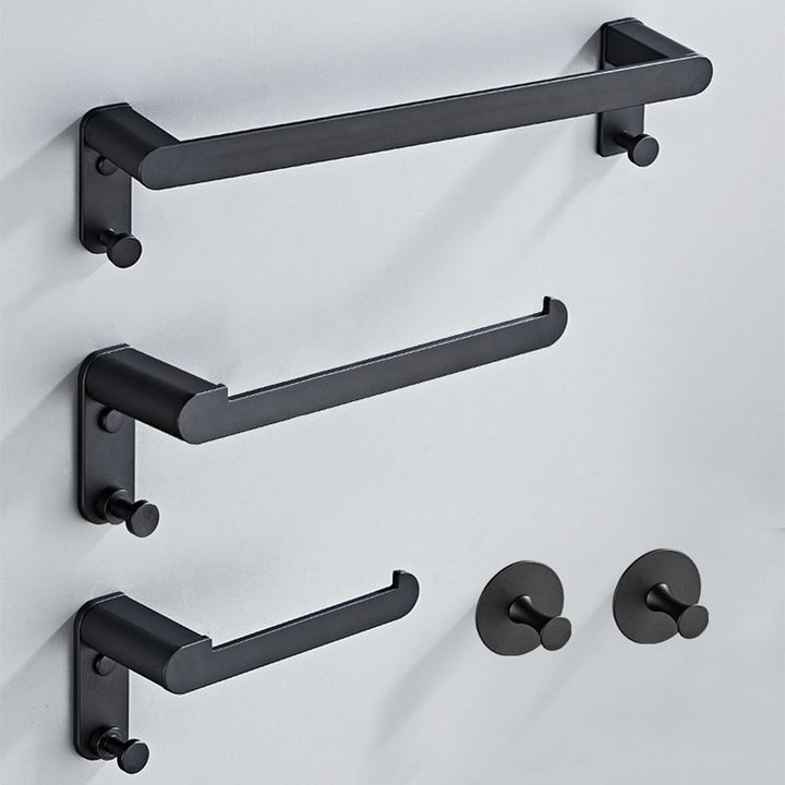 BowLift | Metal Bathroom Set 5-piece Modern Style Black Bathroom Accessories Set
