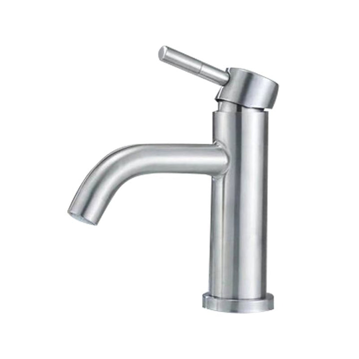 BowLift | Stainless Steel Bathroom Faucet Chrome Lever Handle Sink Faucet with 1 Hole